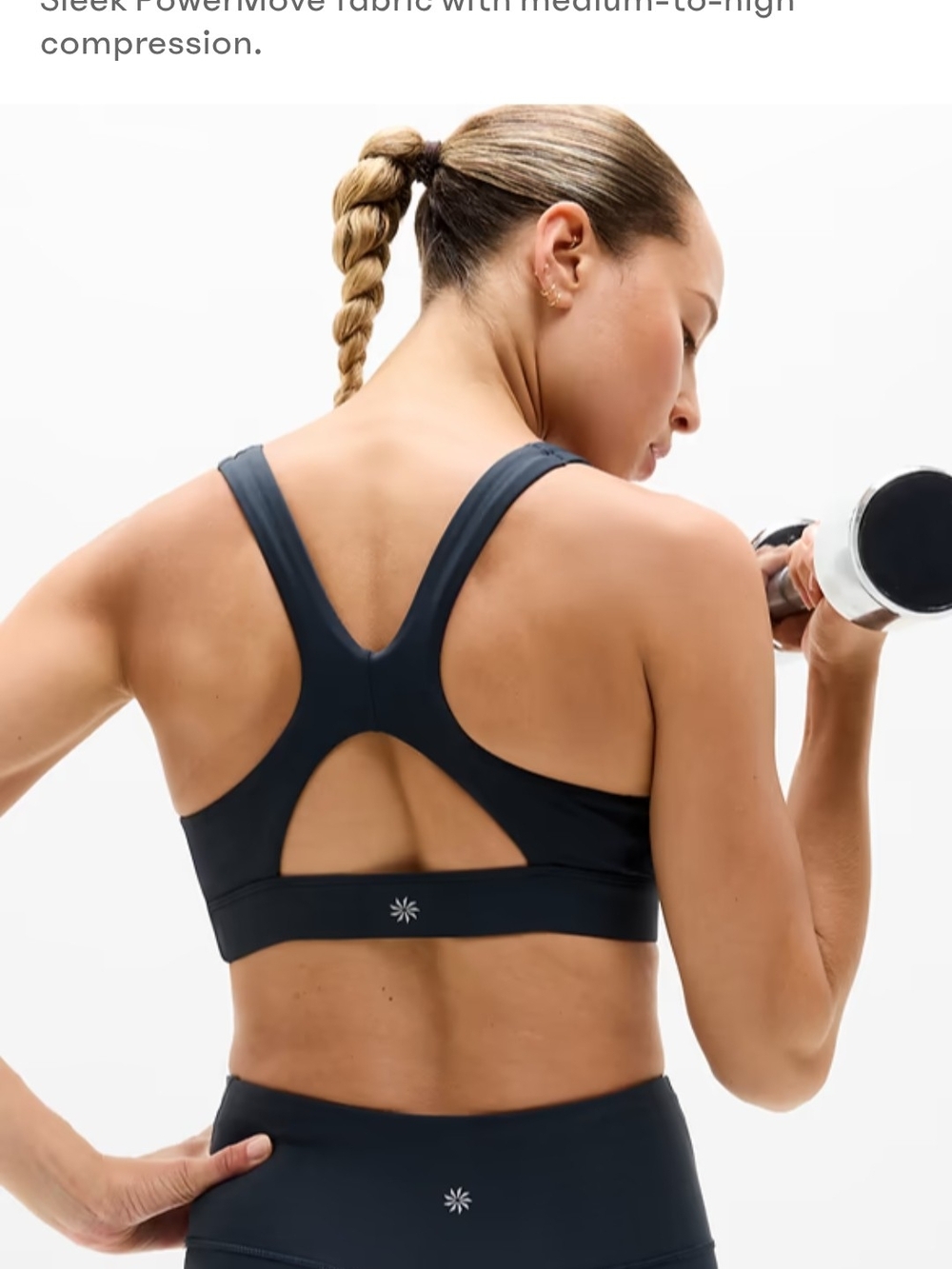 ATHLETA $49 Interval Sports Bra Medium Impact Intended for D-DD+ Cups NWT